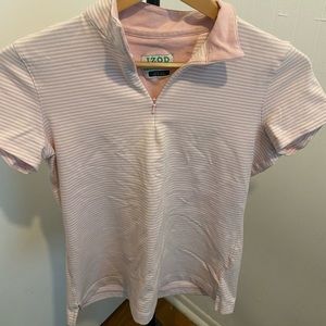 Pink Striped collared shirt for girls